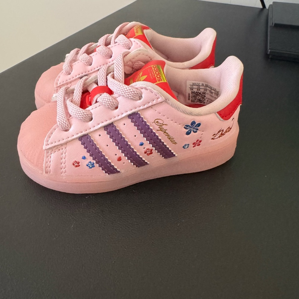 Adidas Kids Pink Sneakers MULAN EDITION